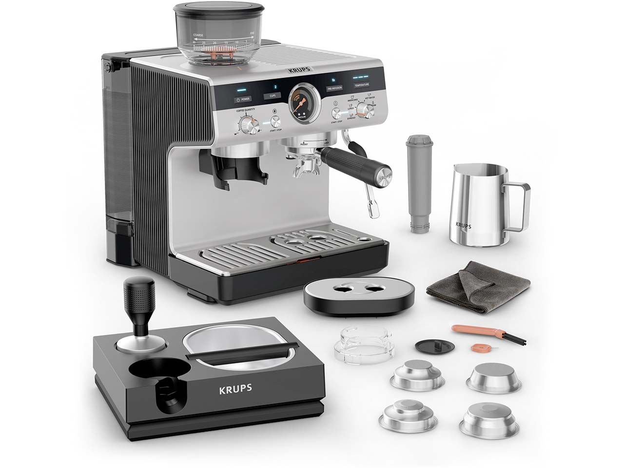 KRUPS Siebträger-Kaffeemaschine "Precision+ XP804T"