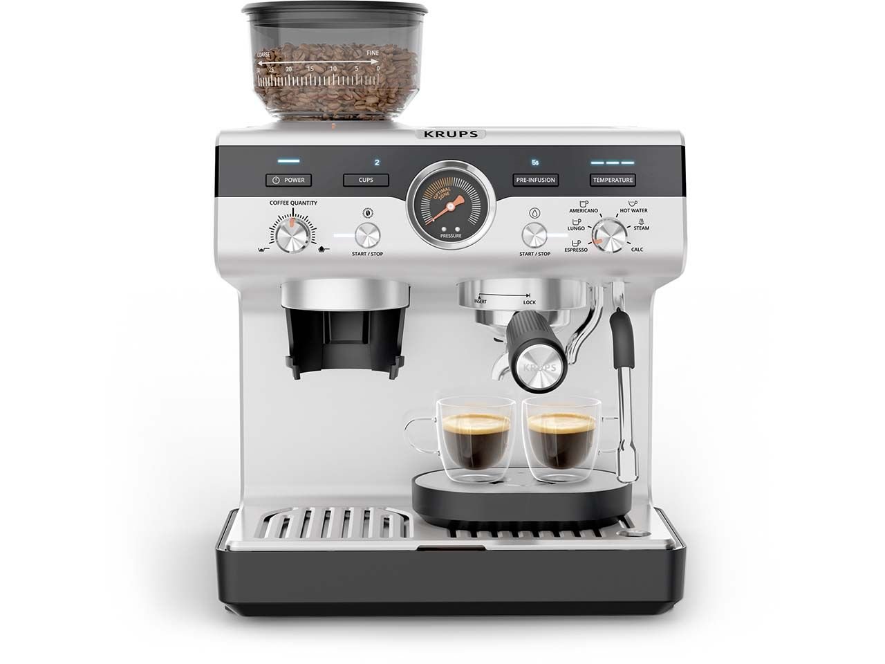 KRUPS Siebträger-Kaffeemaschine "Precision+ XP804T"