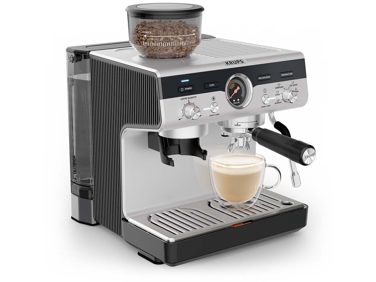 KRUPS Siebträger-Kaffeemaschine "Precision+ XP804T"